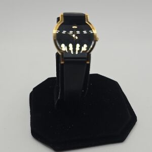 Movado Black and Gold Watch